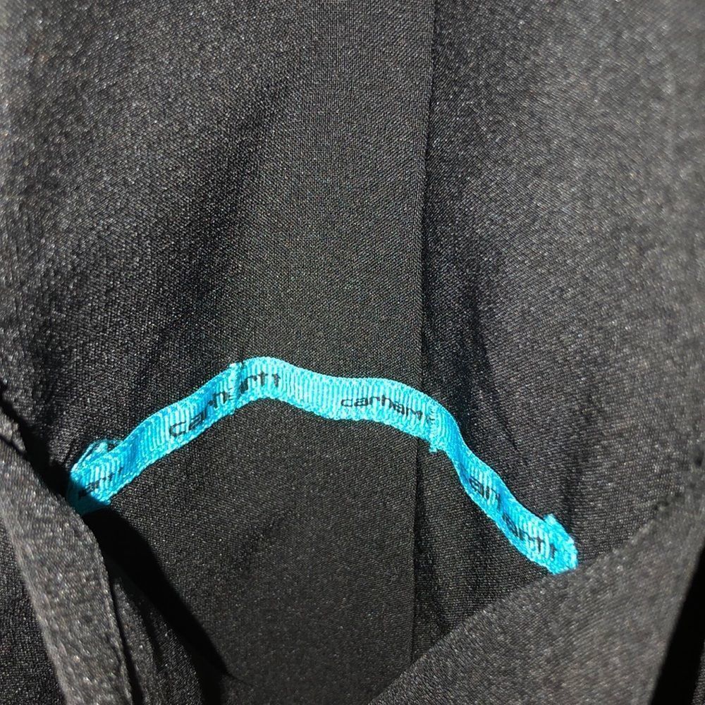 carhartt M Force Stretch Black Blue Scrub Top - Picture 11 of 15